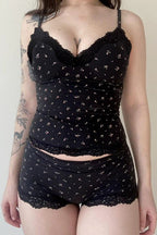 Floral Lace Cami Two-Piece Set