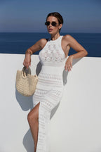 Hollow Back Beach Boho Dress