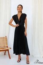 Loose Zipper Trendy Pleated Party Dress