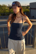 Backless Halter Bodycon Layering Top