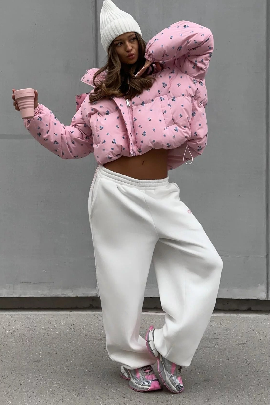 Printed Puffy Puffer Jacket