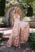 Elegant Floral Print Sleeveless Maxi Party Dress