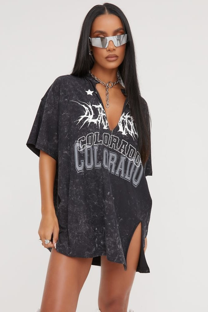 Loose Casual V Neck Vintage T-Shirt