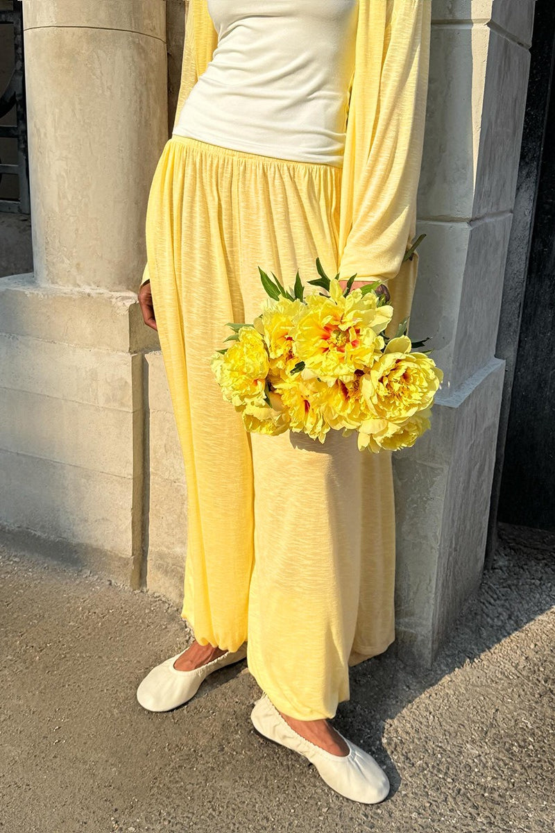 Casual Long Cardigan With Lantern Pants Two Piece Set