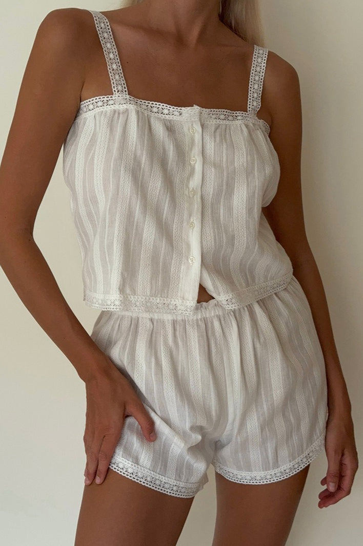 Cotton Cami Shorts Two Piece Set