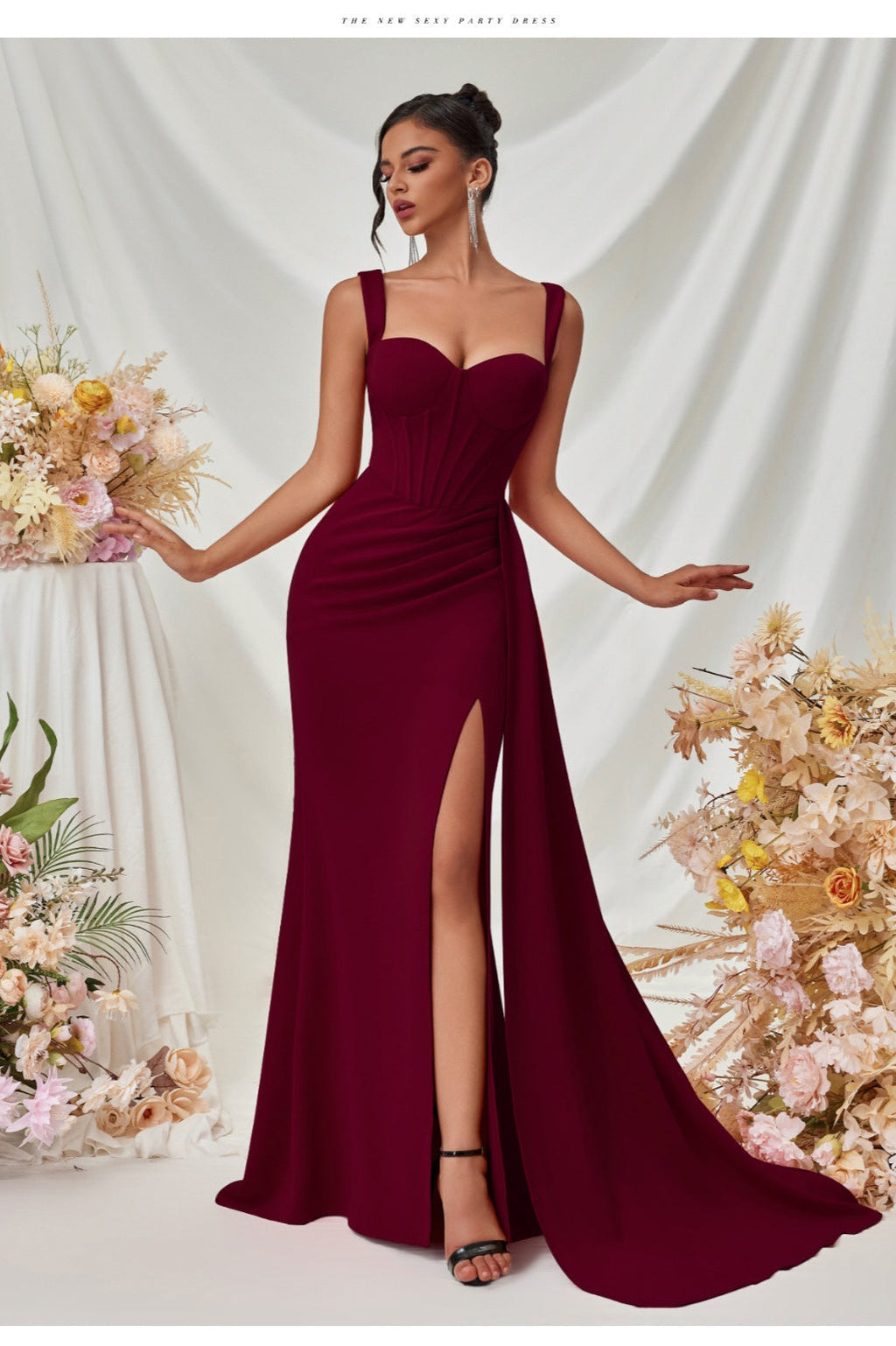 Bodycon Slit Maxi Party Dress