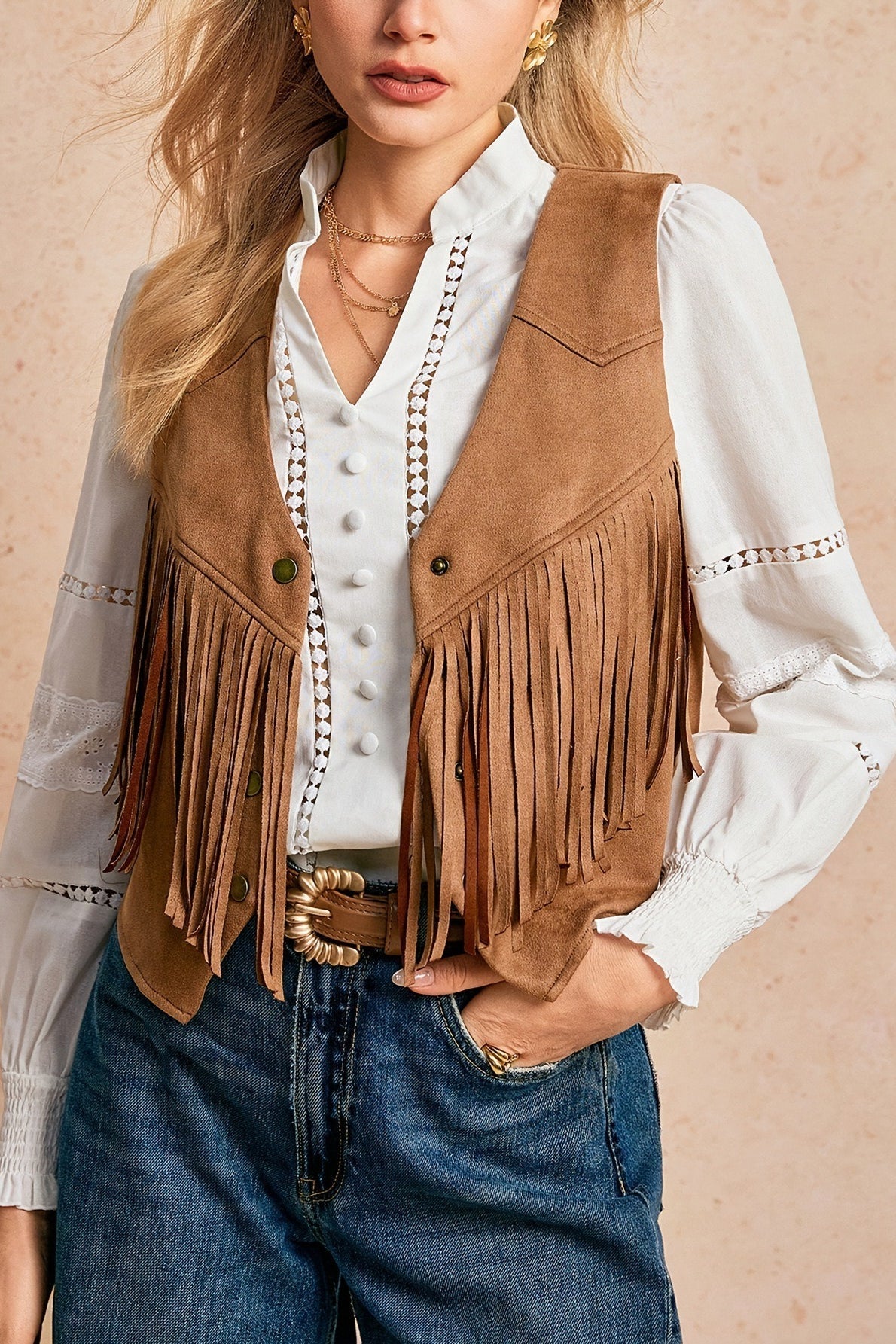 Vintage Suede Tassel Jacket