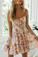 Floral Flared Hem Cami Mini Dress