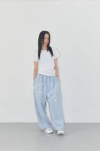Vintage Hip-Hop Letter Wing Casual Pants