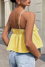 Striped Tie Up Cami Top