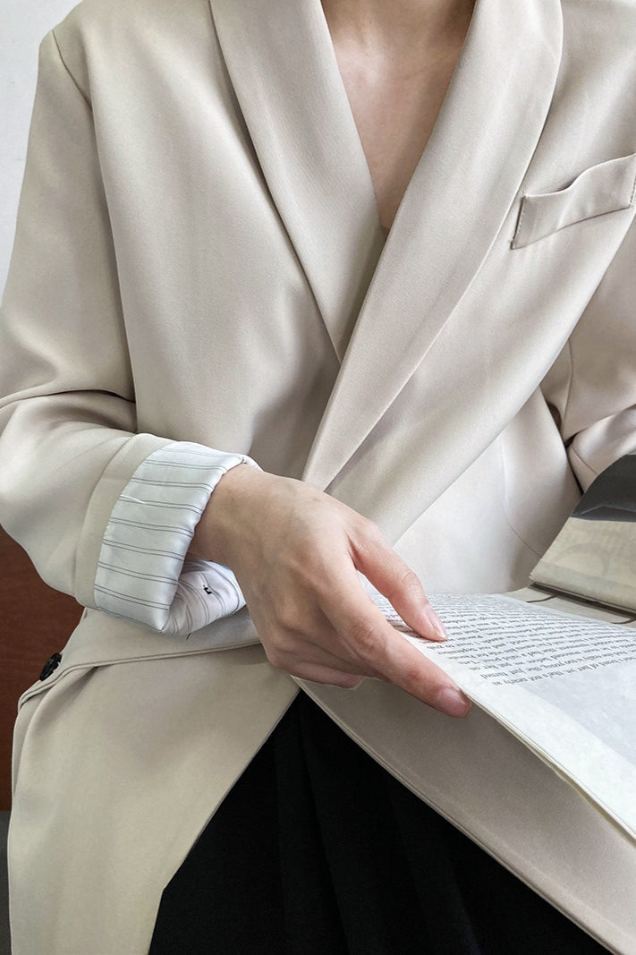 Draped Apple Collar Blazer