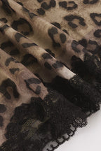 Low Waist Leopard Lace Mesh Skirt