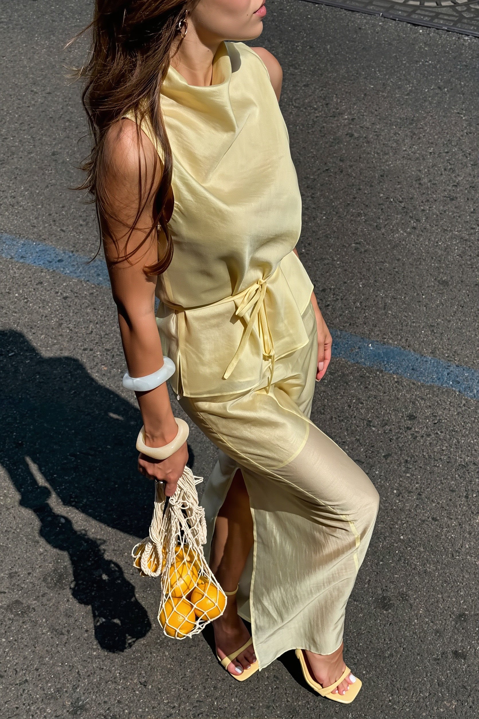Sleeveless Cami And Long Skirt Set Two Piece