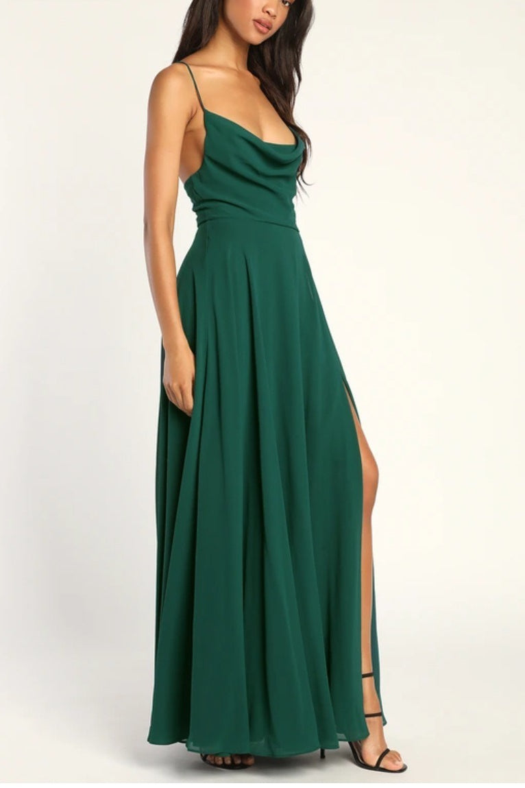 Halter Backless Maxi Formal Dress
