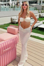 Bikini With Beach Skirt Three Piece Swim Set