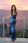 Tie Dye Spaghetti Strap Lace Insert Maxi Dress