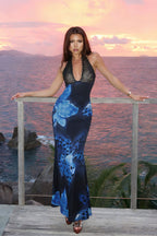 Tie Dye Spaghetti Strap Lace Insert Maxi Dress