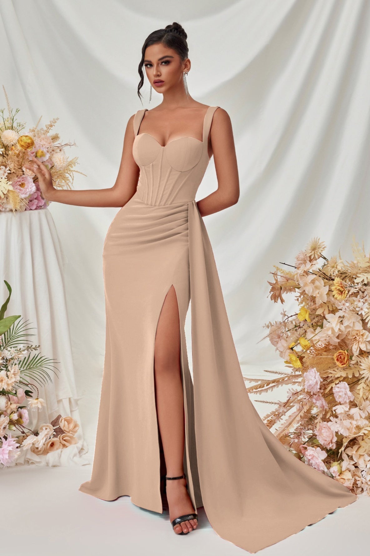 Bodycon Slit Maxi Party Dress