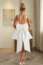 Detachable Bow Corset Mini Party Dress