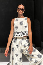 Boho Linen Tank Casual Two Piece Set