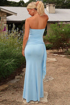 White Halter Backless Slimming Party Dress