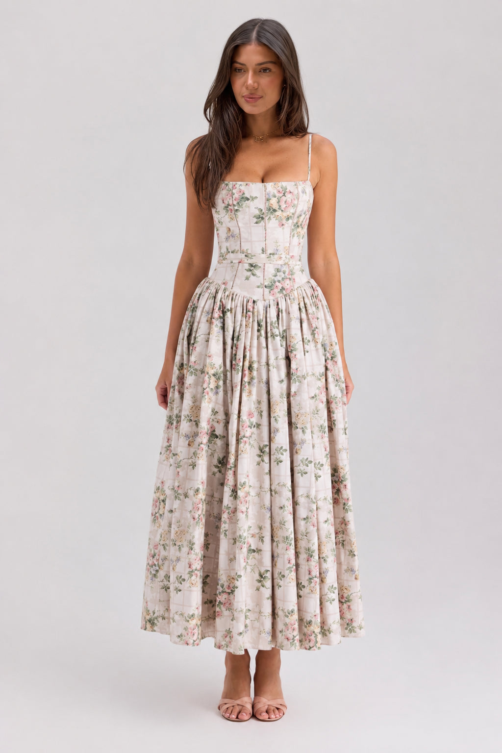 Floral Cami Bodycon Maxi Dress