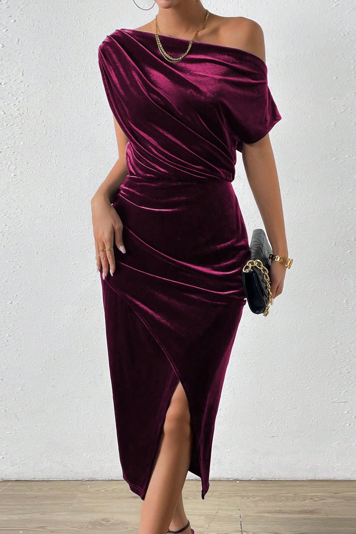 Off-The-Shoulder Bodycon Cocktail Dress
