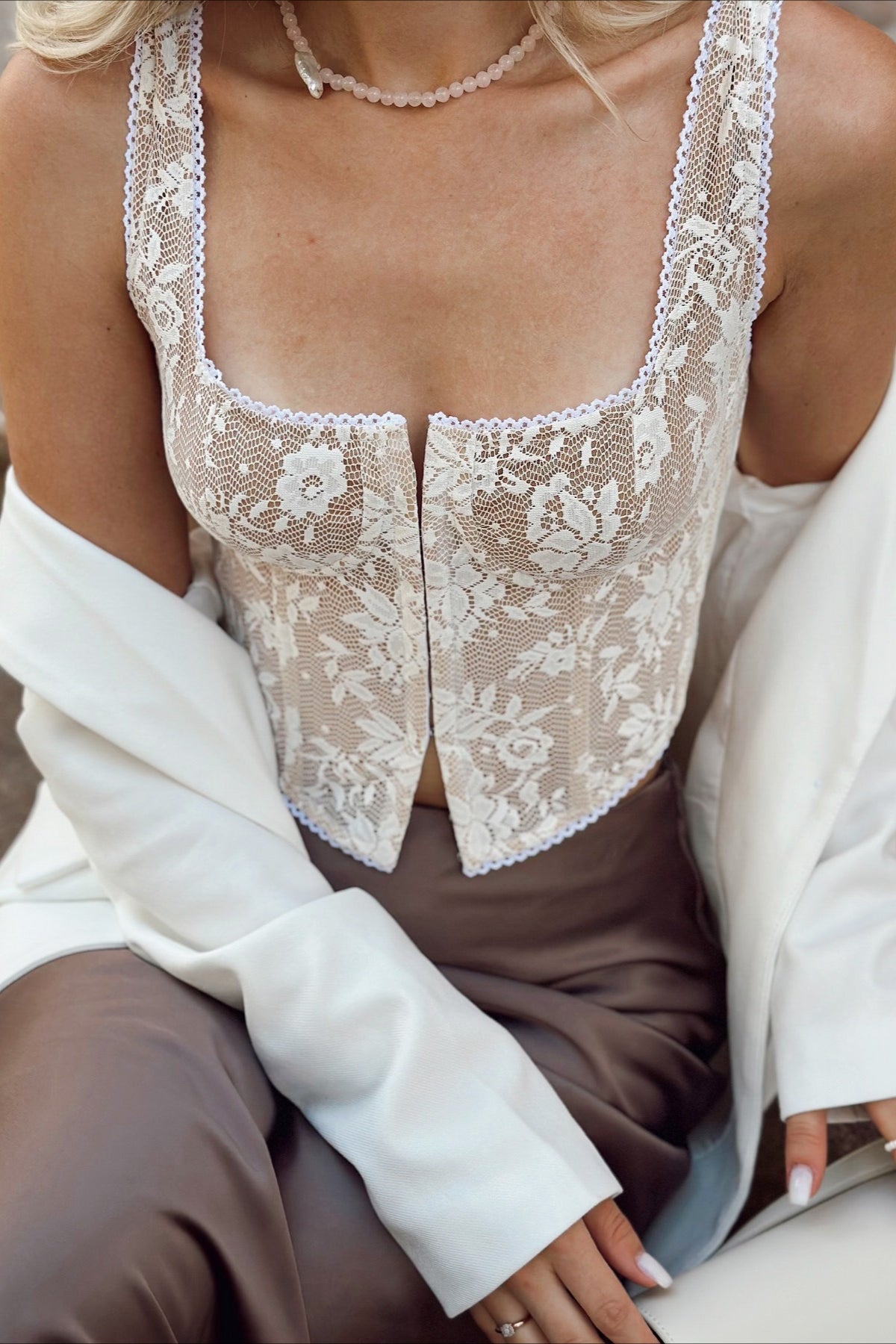 Lace Cami Top Elegant Sleeveless