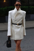 Long Sleeve Stand Collar Blazer