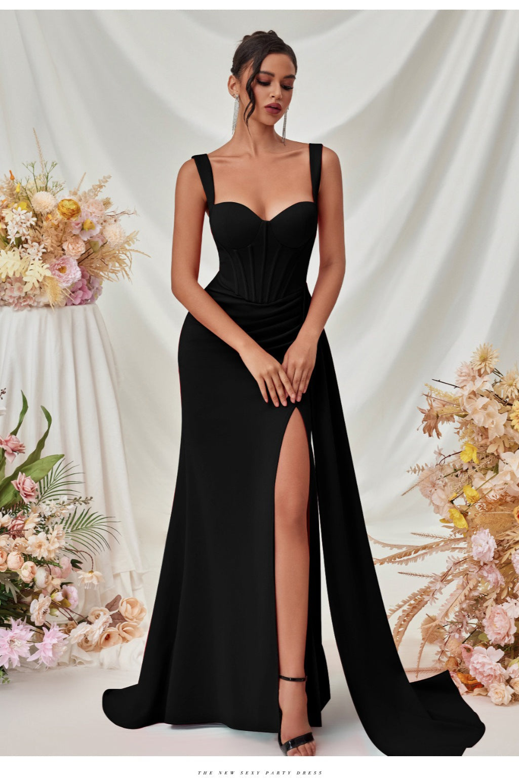 Bodycon Slit Maxi Party Dress