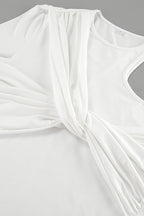 One Shoulder Knot Long Sleeve Tee