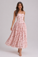 Floral Print Cami Slip Maxi Dress