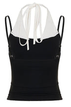 Casual Fake Two Piece Halter Top