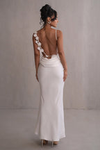Satin Cami Backless Slim Fit Prom Dress