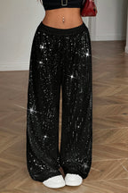 Sparkle High Waist Drape Pants