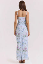 Slim Spaghetti Strap Floral Dress