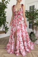 Vintage Print Cami Vacation Maxi Dres