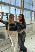 Striped Casual Loose Slouchy Knit Sweater