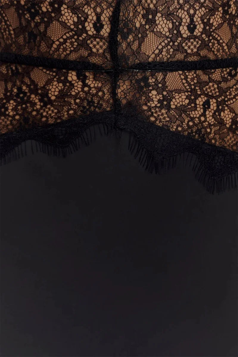 Lace Patchwork Backless Halter Boho Dress