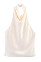 Satin Halter Top With Elegant Design