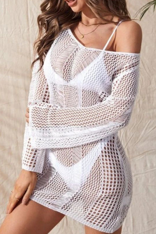 Backless Crochet Bikini Cover Up