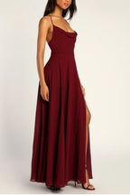 Halter Backless Maxi Formal Dress