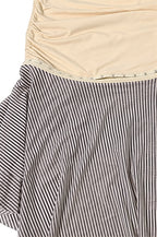 Irregular Hem Striped Halter Skirt Set
