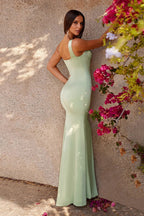 V-Neck Cami Waist-Cinched Bodycon Party Dress