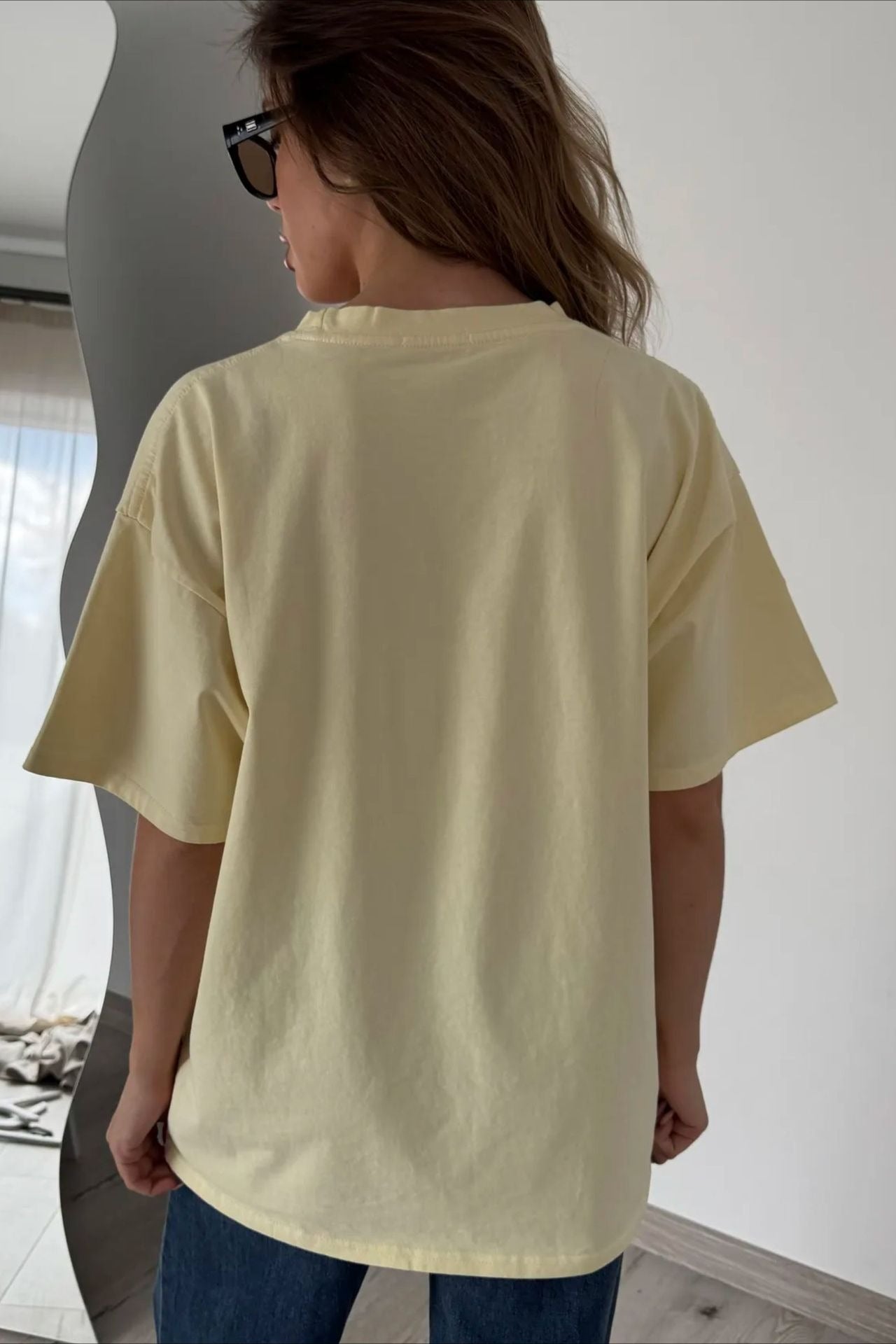 Minimalist Casual Cotton Letter Print Short Sleeve T-Shirt