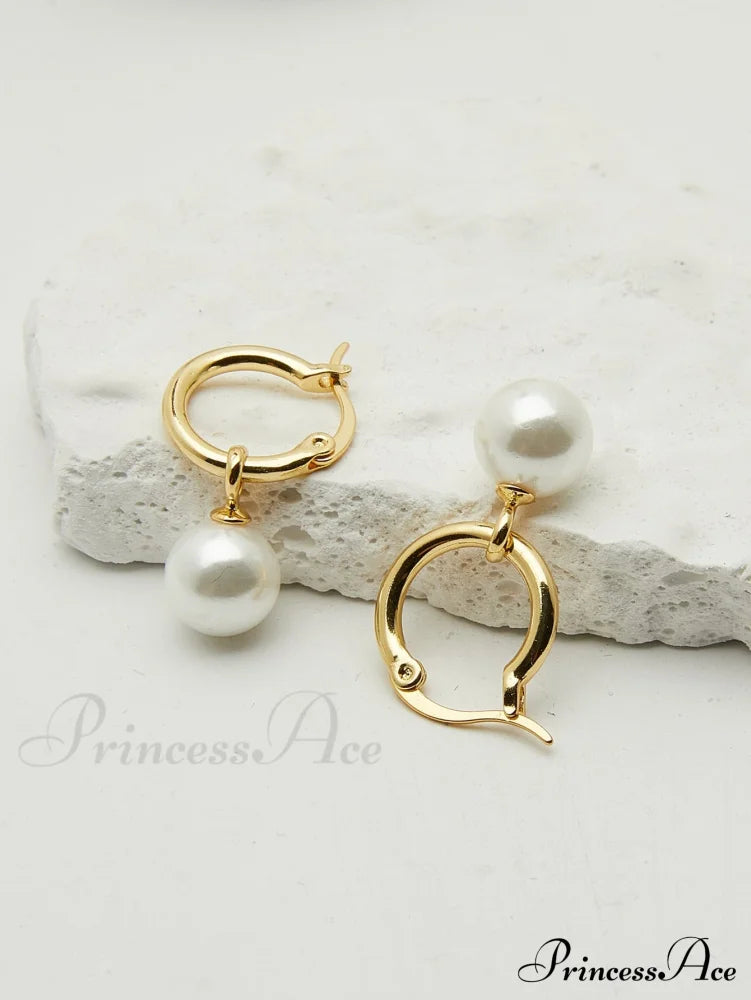1Pc Faux Pearl Drop Earrings