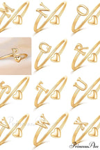 1Pc Minimalist Style Heart Shaped Glittery Ring
