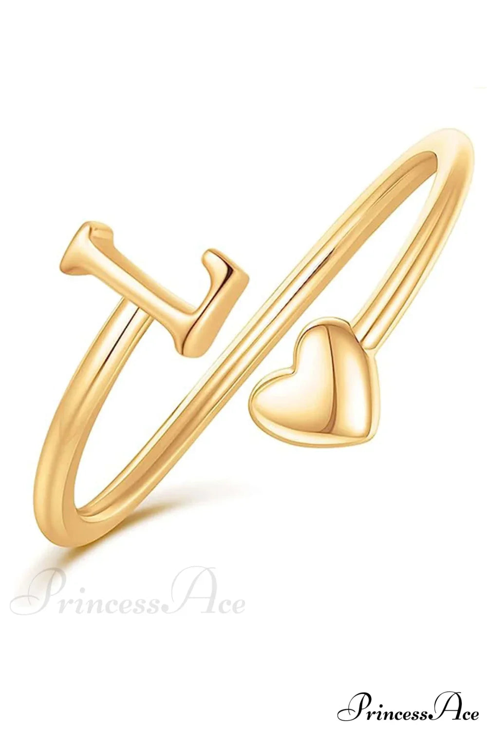 1Pc Minimalist Style Heart Shaped Glittery Ring