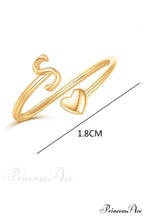 1Pc Minimalist Style Heart Shaped Glittery Ring