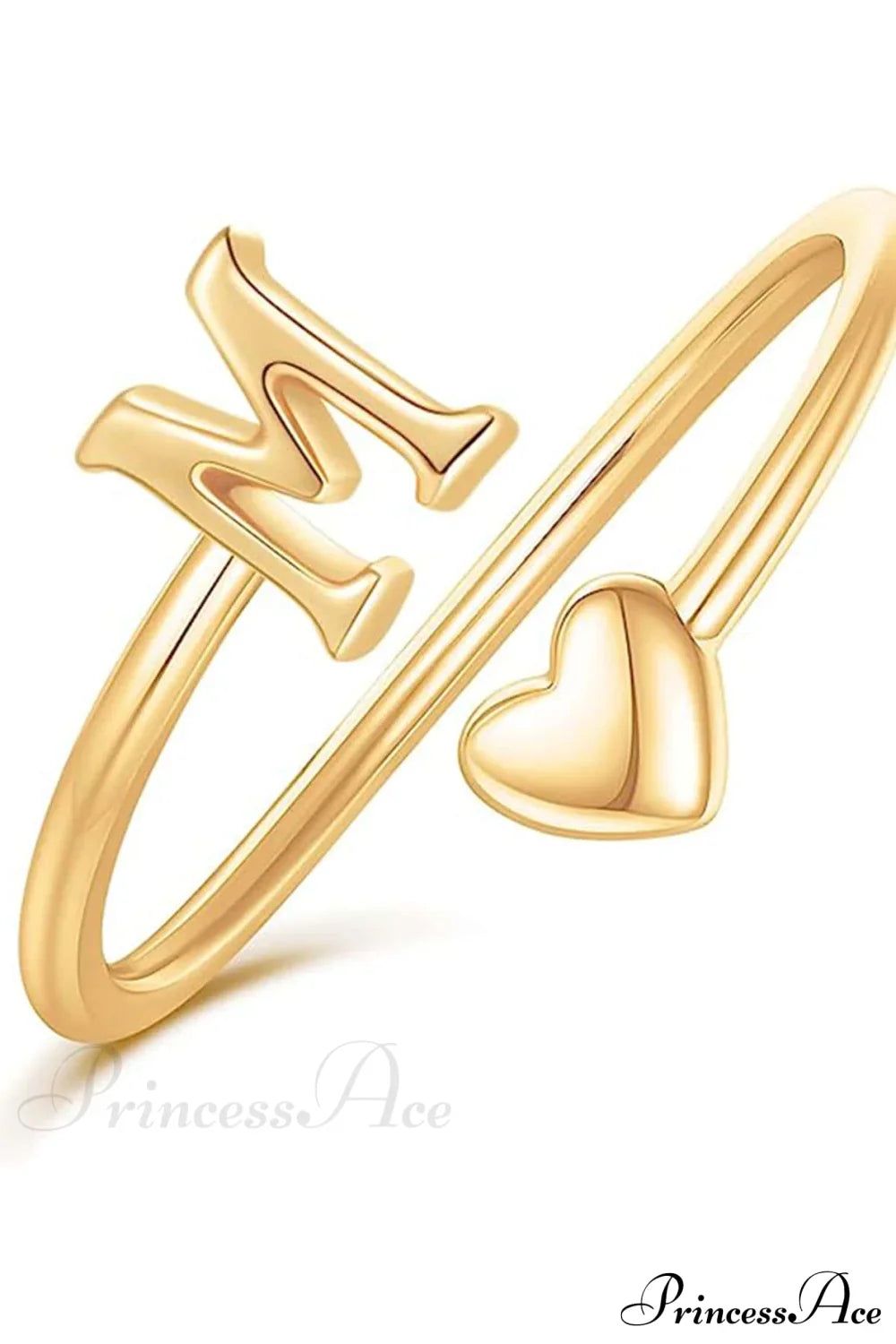 1Pc Minimalist Style Heart Shaped Glittery Ring